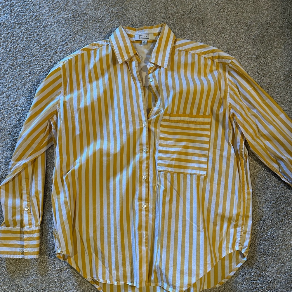 Striped Yellow and White Shirt